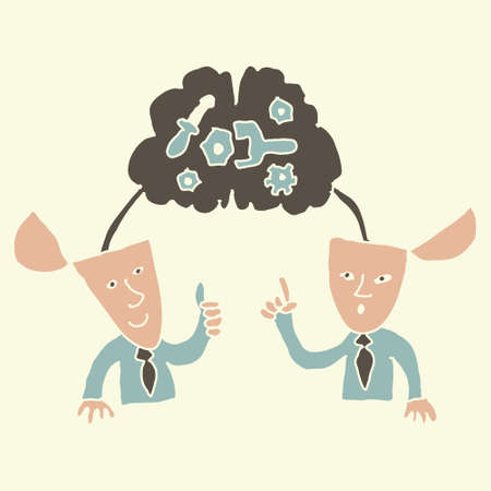 business concept  sharing ideas in team のイラスト素材
