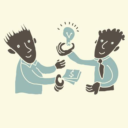  illustration business concept  buy and sell ideas のイラスト素材