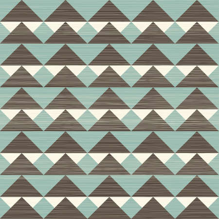 retro geometric triangles seamless patternのイラスト素材