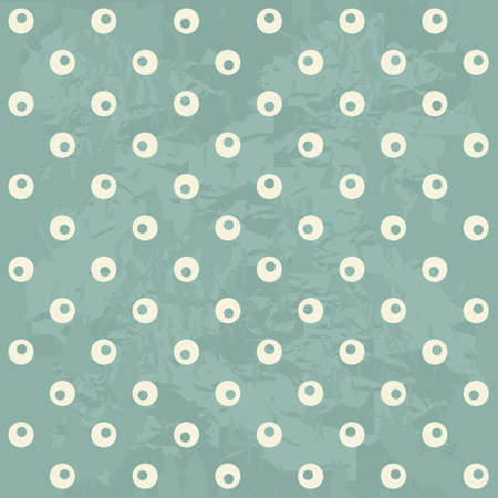 seamless polka dot pattern in retro blueのイラスト素材