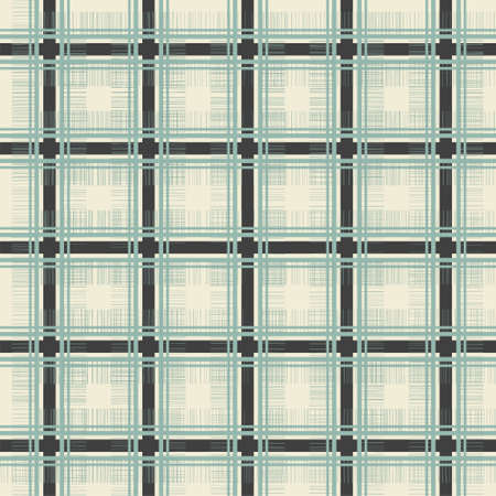 retro geometric seamless pattern in blue grey and brownのイラスト素材