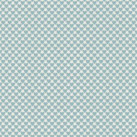 seamless hearts polka dot pattern with retro textureのイラスト素材