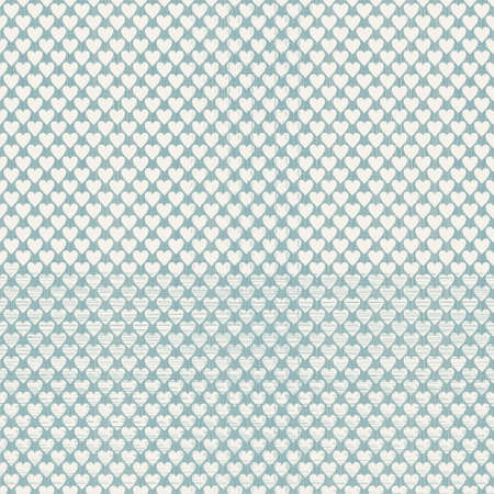 seamless hearts polka dot pattern with retro textureのイラスト素材