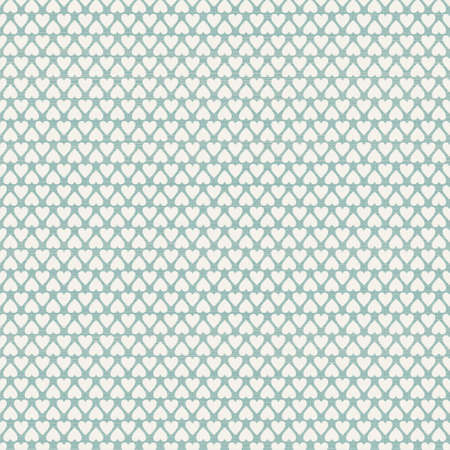 seamless hearts polka dot pattern with retro textureのイラスト素材