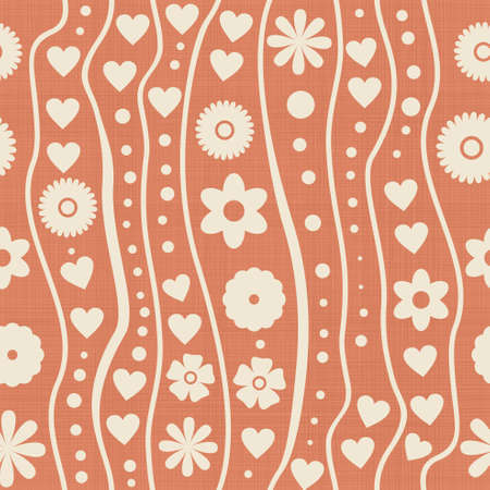 abstract geometric seamless pattern in faded orangeのイラスト素材