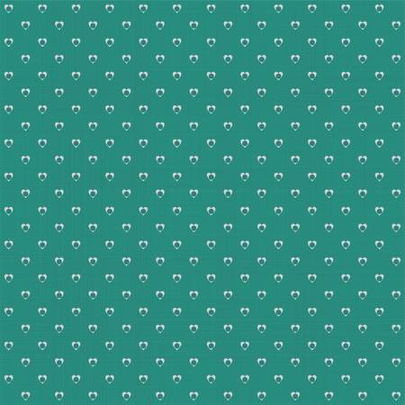 seamless hearts polka dot pattern with retro textureのイラスト素材