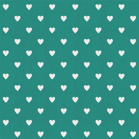 seamless hearts polka dot pattern with retro textureのイラスト素材