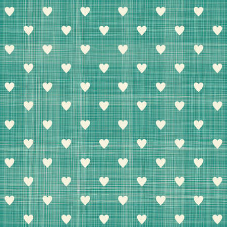 seamless hearts polka dot pattern with retro textureのイラスト素材