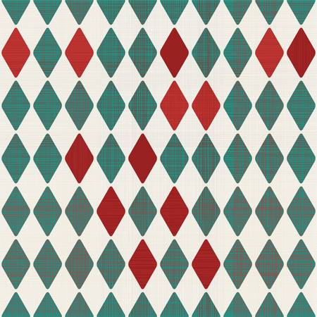 abstract retro geometric background in green and grey with seamless texture patternのイラスト素材