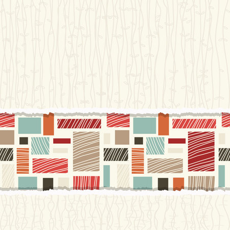 card with seamless colorful abstract patternのイラスト素材