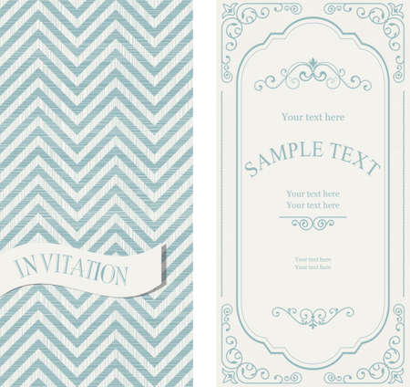 Vintage frame on retro diagonal striped backgroundのイラスト素材