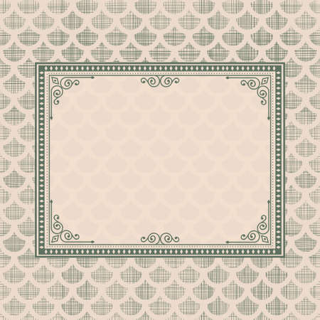 Vintage Frame on Retro Background Designのイラスト素材