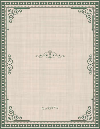 Vintage Frame on Retro Background Designのイラスト素材