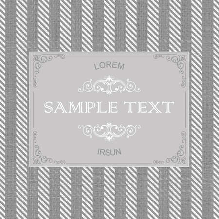 vintage frame on seamless tweed patternのイラスト素材