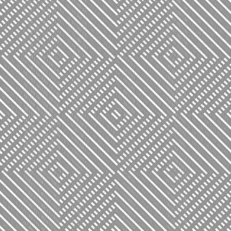 Repeating geometric tiles with dotted rhombus. Seamless abstract geometric pattern in grey and black.のイラスト素材
