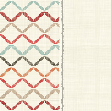 card with seamless doodle colorful abstract patternのイラスト素材