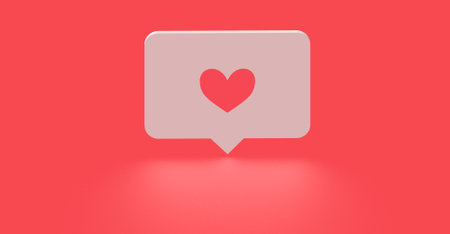 Heart shape design for love symbols. Hearts icon, 3d rendering design.の写真素材