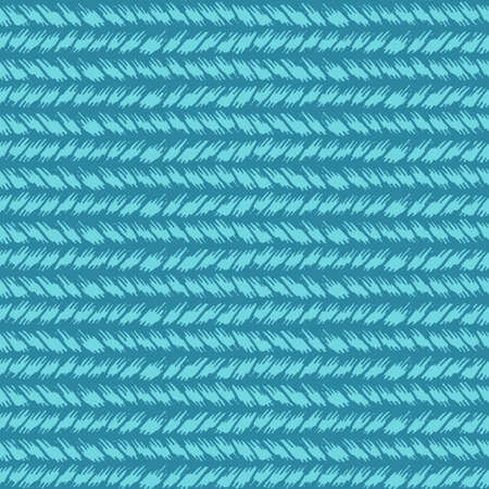 Decorative knit seamless pattern. Hand drawn endless blue knitting ornament. Trendy messy knitwork texture. Vector design for cloth, backdrops, apparel, wrapping, wallpaperのイラスト素材