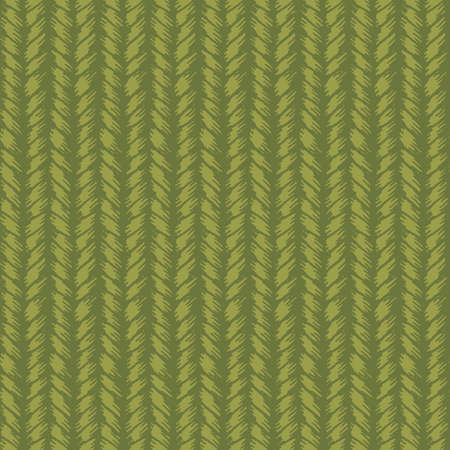 Decorative knit seamless pattern. Hand drawn endless green knitting ornament. Trendy messy knitwork texture. Vector design for cloth, backdrops, apparel, wrapping, wallpaperのイラスト素材