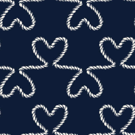 Seamless nautical romantic rope patternのイラスト素材