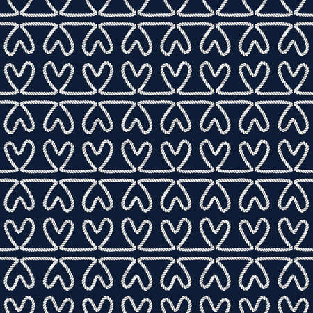 Seamless nautical romantic rope patternのイラスト素材