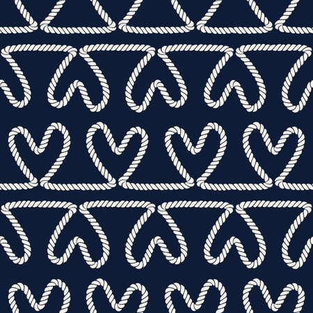 Seamless nautical romantic rope patternのイラスト素材