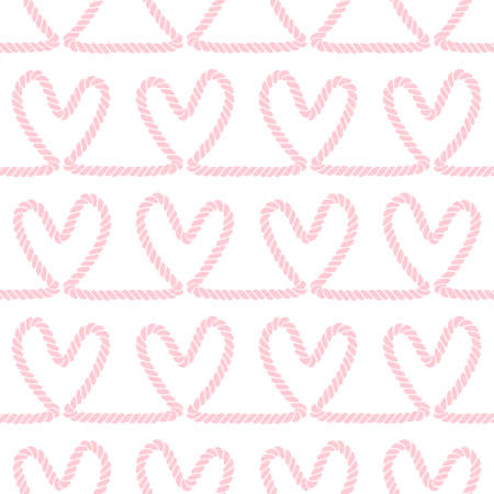 Seamless nautical romantic rope patternのイラスト素材