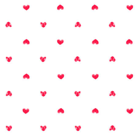 Seamless pattern with fingerprint heartsのイラスト素材