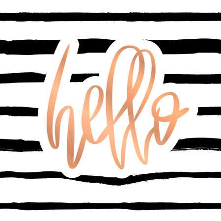 Romantic decorative poster with letteringのイラスト素材