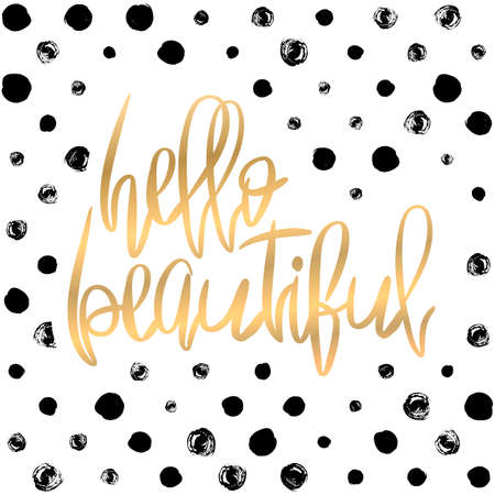 Romantic decorative poster with letteringのイラスト素材