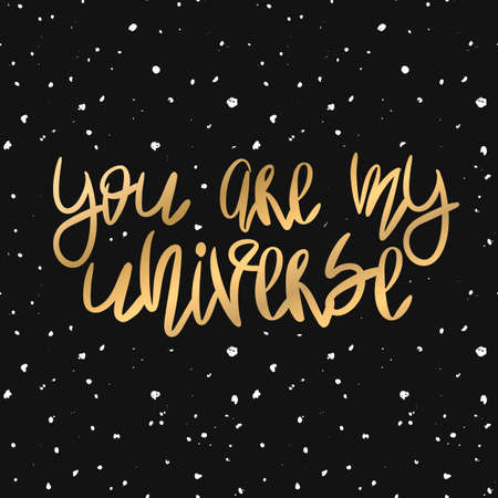 Romantic decorative poster with letteringのイラスト素材