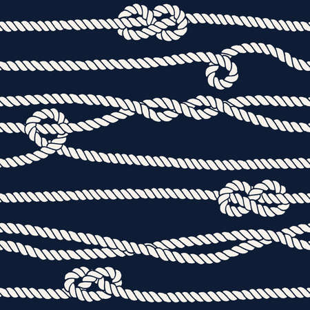 Marine rope knot seamless pattern.のイラスト素材