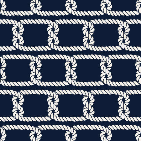 Half knots. Seamless nautical rope pattern.のイラスト素材