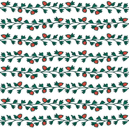 Decorative Hand drawn floral seamless patternのイラスト素材