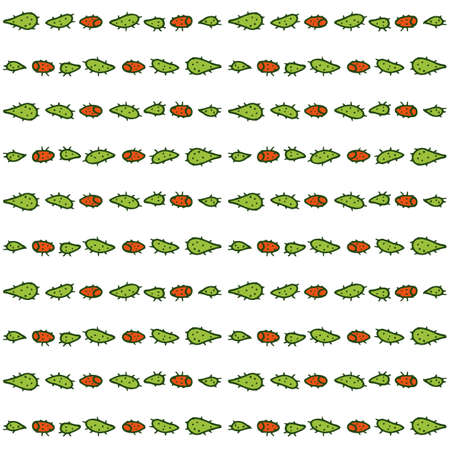 Seamless pattern with prickly pear cactusのイラスト素材