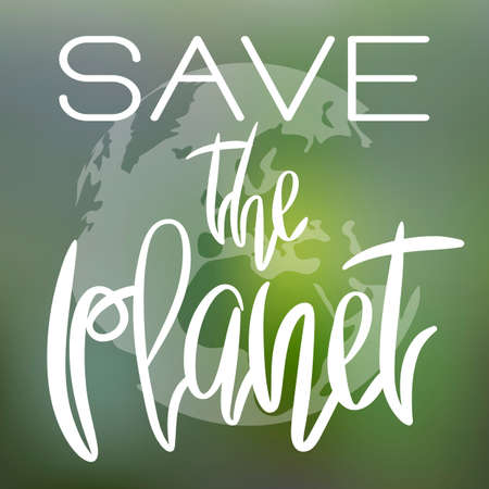 Earth Day Concept - Decorative card with letteringのイラスト素材