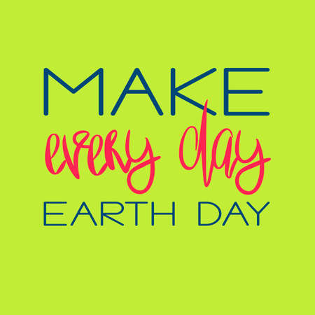 Earth Day Concept - Decorative handdrawn letteringのイラスト素材
