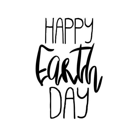 Earth Day Concept - Decorative handdrawn letteringのイラスト素材