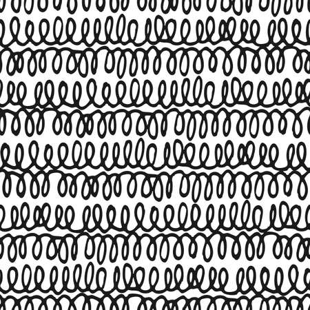 Decorative hand drawn seamless pattern.のイラスト素材