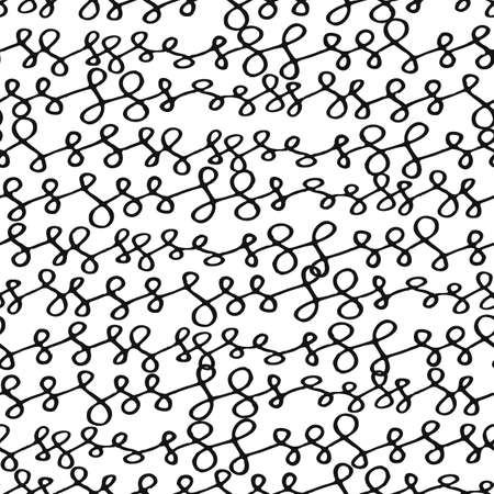 Decorative hand drawn seamless pattern.のイラスト素材