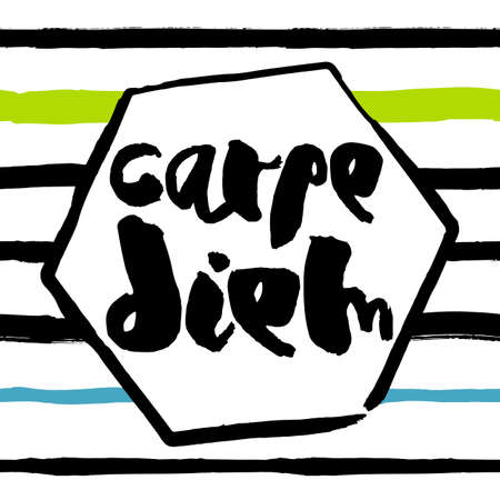 Decorative poster with hand drawn letteringのイラスト素材