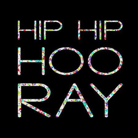 Hip Hip Hooray - decorative template.のイラスト素材