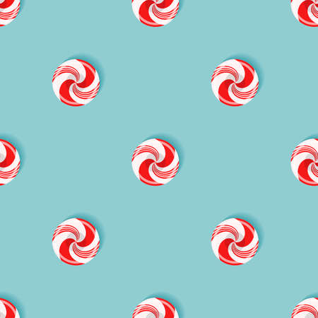 Seamless pattern with sugarplum lollipops Vector illustration.のイラスト素材