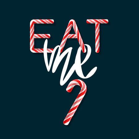 Eat me creative poster template vector illustrationのイラスト素材