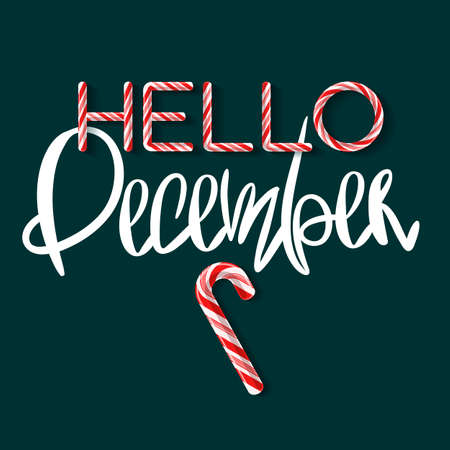 Hello December - creative posterのイラスト素材