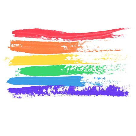 Conceptual poster with LGBT rainbow flagのイラスト素材