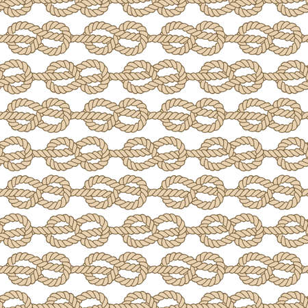Seamless marine rope pattern, vector figure 8 knotのイラスト素材