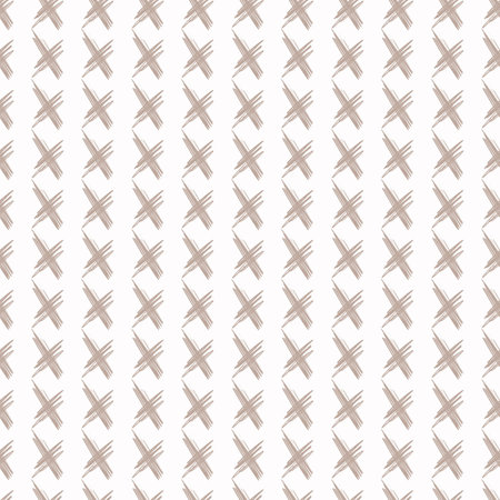 Ink abstract cross seamless pattern. Background with artistic strokes in black and white sketchy style. Design element for backdrops and textiles.の写真素材