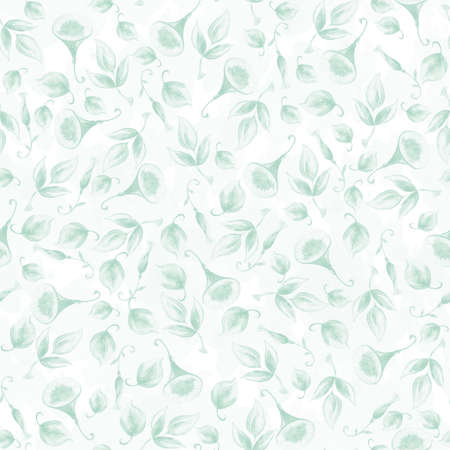 Floral Wallpaper with Realistic Flowers. Seamless Pattern with Wild Flowers and Ivy for Wallpaper Tablecloth Textile. trendy pattern.の写真素材
