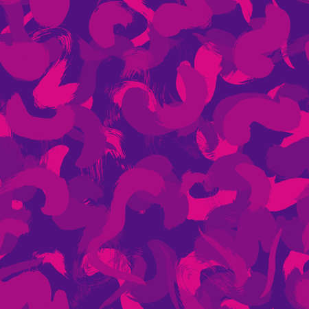 Wavy and swirled brush strokes seamless pattern. Abstract background for wallpaper, web banner, wrapping paper, textile. Hand drawn ink texture. Brushstrokes, smears, lines, squiggle patterns.の写真素材